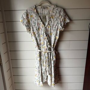 Loft Pastel Floral Wrap Dress